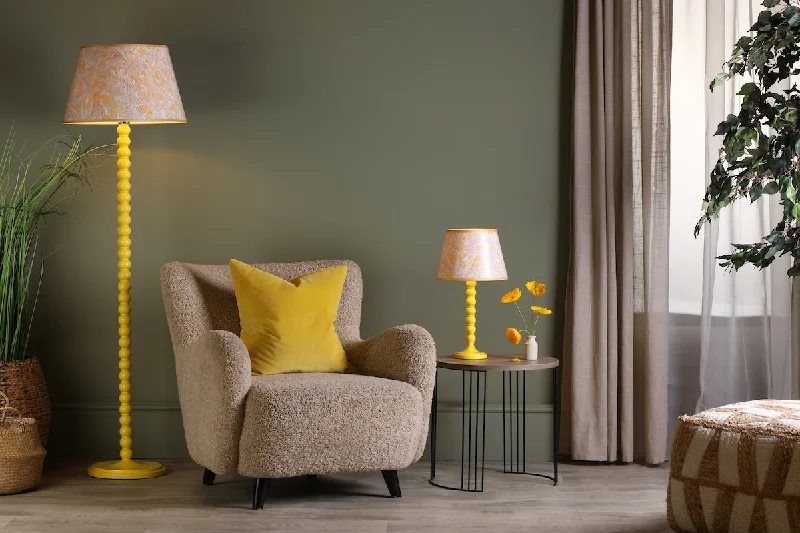 gothic style table lamps with dark finishes for a mysterious lookDar Spool Table Lamp Gloss Yellow Base gothic style table lamps with dark finishes for a mysterious lookDar Spool Table Lamp Gloss Yellow Base