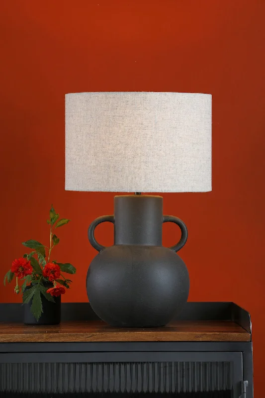 crystal table lamps with dazzling prisms for a glamorous effectDar Urn Ceramic Table Lamp Black With Shade crystal table lamps with dazzling prisms for a glamorous effectDar Urn Ceramic Table Lamp Black With Shade