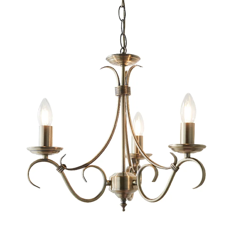 Glass Ceiling Lights with Frosted, Colored, or Etched GlassBernice 3lt pendant