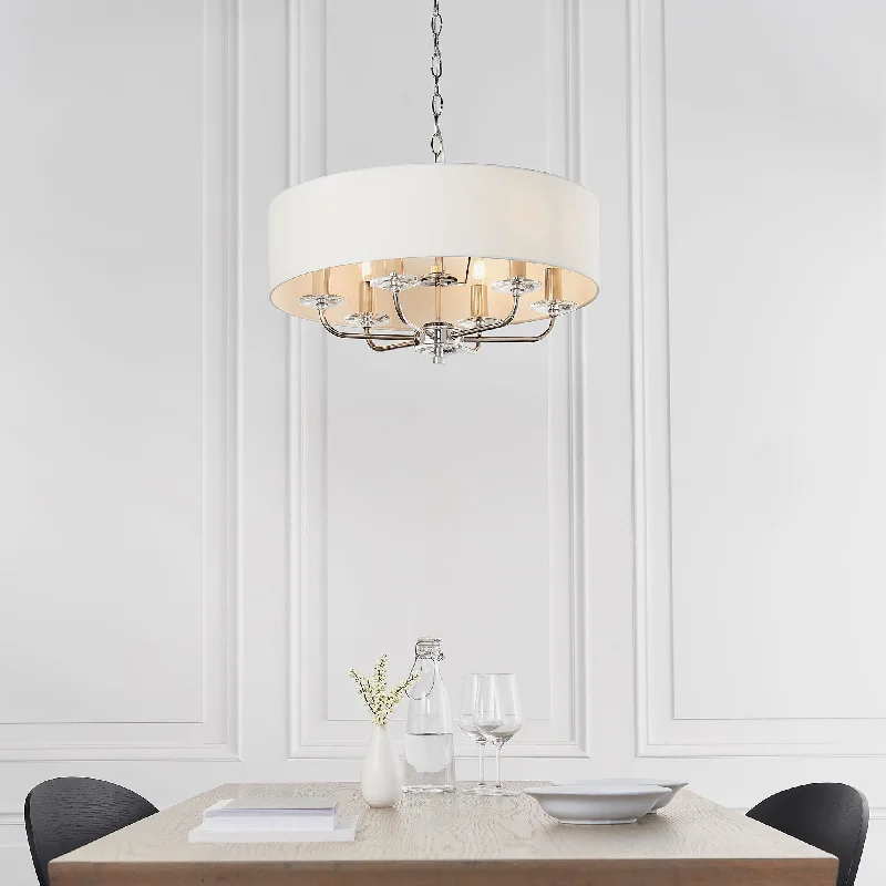 Crystal Ceiling Lights with High - Quality Swarovski CrystalsNixon 6lt pendant