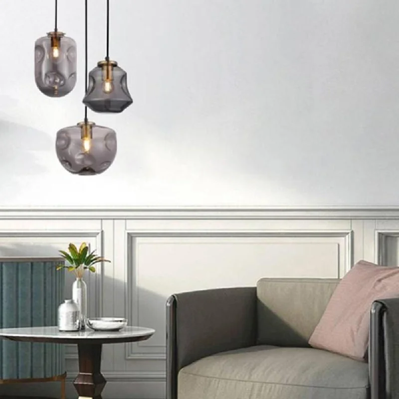 Metal Ceiling Lights in Brass, Copper, Stainless Steel, and IronFossette Indoor Glass Pendant Light Dimpled Smoke Oblong w/ Antique Brass Metal Ceiling Lights in Brass, Copper, Stainless Steel, and IronFossette Indoor Glass Pendant Light Dimpled Smoke Oblong w/ Antique Brass