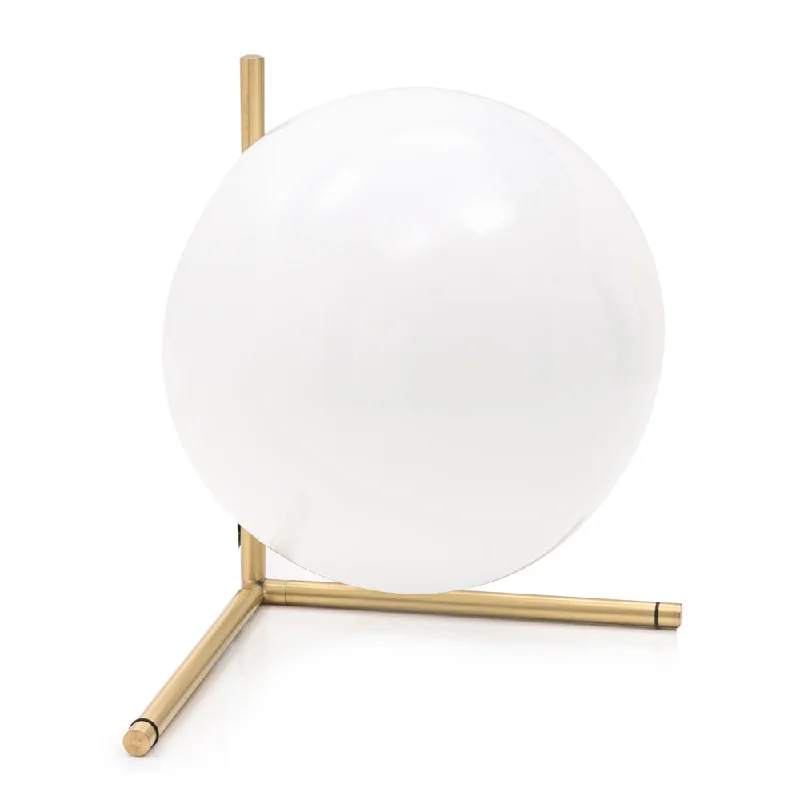 fabric table lamps with a linen shade for a relaxed and breathable lookGold Stemmed Orb Light