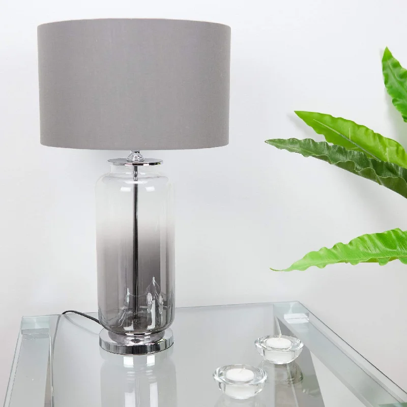 mid century modern table lamps with iconic designs for a stylish studyGrey Ombre Glass Table Lamp mid century modern table lamps with iconic designs for a stylish studyGrey Ombre Glass Table Lamp