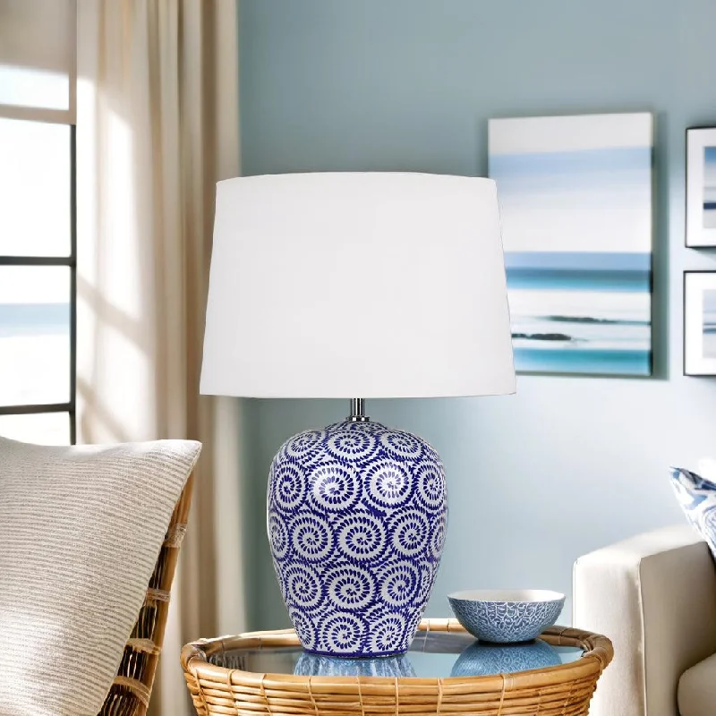 ceramic table lamps with hand painted designs for an artistic touchHamptons Ceramic Table Lamp Bone and Federal Style Blue ceramic table lamps with hand painted designs for an artistic touchHamptons Ceramic Table Lamp Bone and Federal Style Blue
