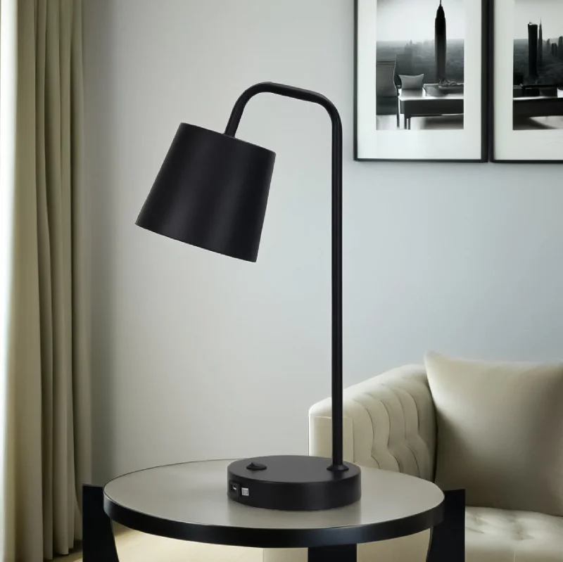 coastal style table lamps with nautical elements for beach housesDesk Lamp with USB Socket in White or Black coastal style table lamps with nautical elements for beach housesDesk Lamp with USB Socket in White or Black