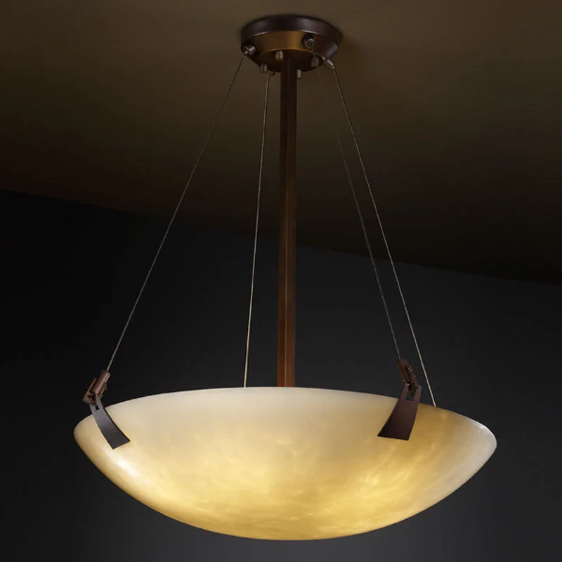 Mid - Century Modern Ceiling Lights with Simple, Sleek LinesJustice Designs Clouds CLD-9642-35-DBRZ Pendant Light - Dark Bronze