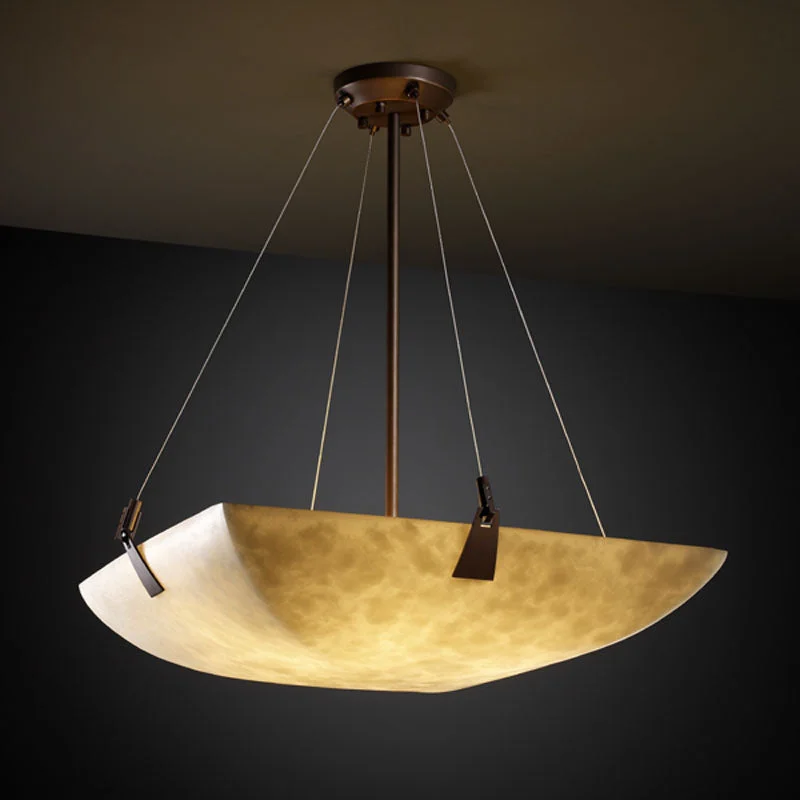 Art Nouveau Ceiling Lights with Organic, Flowing ShapesJustice Designs Clouds CLD-9647-25-DBRZ Pendant Light - Dark Bronze