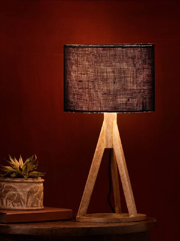 industrial style table lamps with exposed bulbs for loft apartmentsJute Black Trio Wooden Lamp industrial style table lamps with exposed bulbs for loft apartmentsJute Black Trio Wooden Lamp