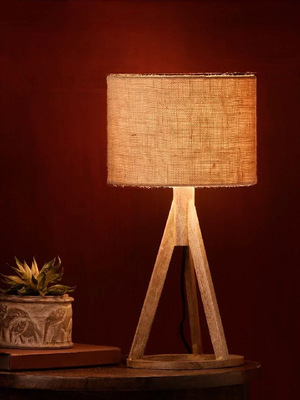mid century modern table lamps with iconic designs for a stylish studyJute Brown Trio Wooden Lamp mid century modern table lamps with iconic designs for a stylish studyJute Brown Trio Wooden Lamp