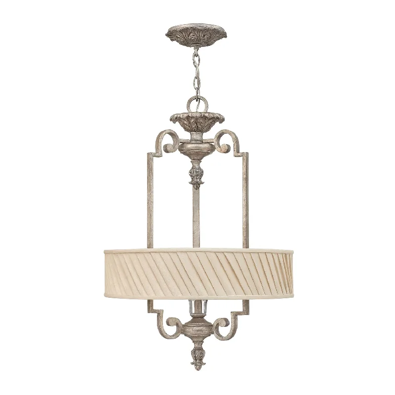 Modern Minimalist Ceiling Lights for Contemporary InteriorsKingsley 3Lt Pendant Light E27 in Silver Leaf Elstead Lighting - ELS.HK-KINGSLEY-3P Modern Minimalist Ceiling Lights for Contemporary InteriorsKingsley 3Lt Pendant Light E27 in Silver Leaf Elstead Lighting - ELS.HK-KINGSLEY-3P