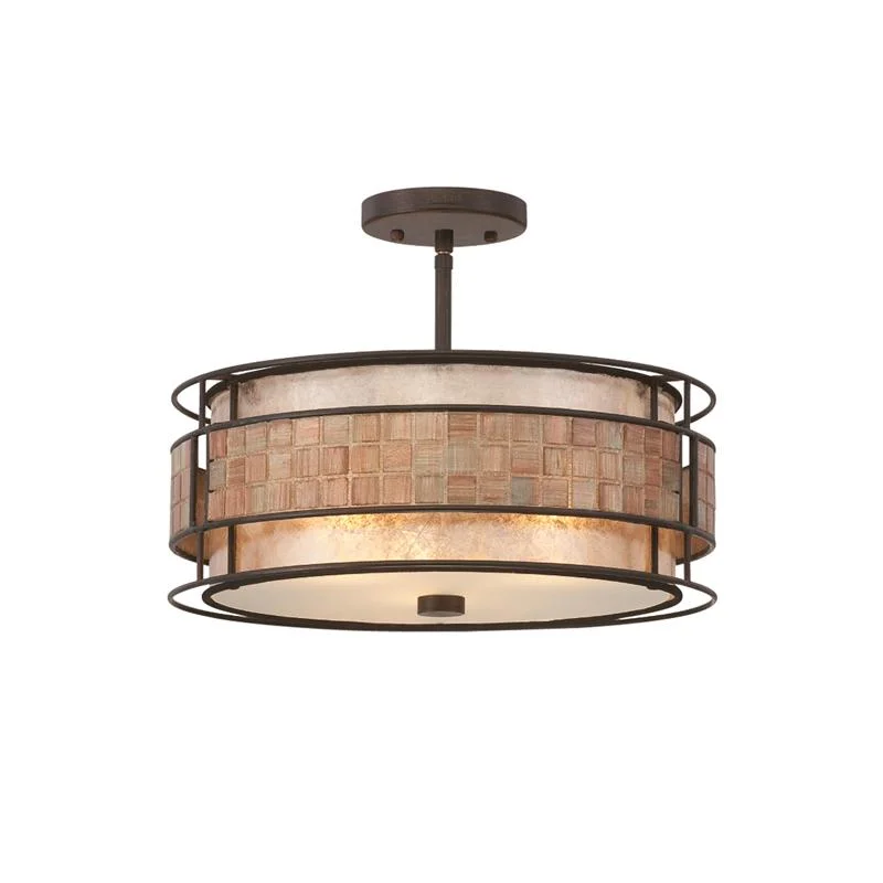 Industrial Style Ceiling Lights with Exposed Bulbs and Metal CagesLaguna Semi-Flush Ceiling Light 3Lt E27 in Copper Elstead Lighting - ELS.QZ-LAGUNA-SF Industrial Style Ceiling Lights with Exposed Bulbs and Metal CagesLaguna Semi-Flush Ceiling Light 3Lt E27 in Copper Elstead Lighting - ELS.QZ-LAGUNA-SF