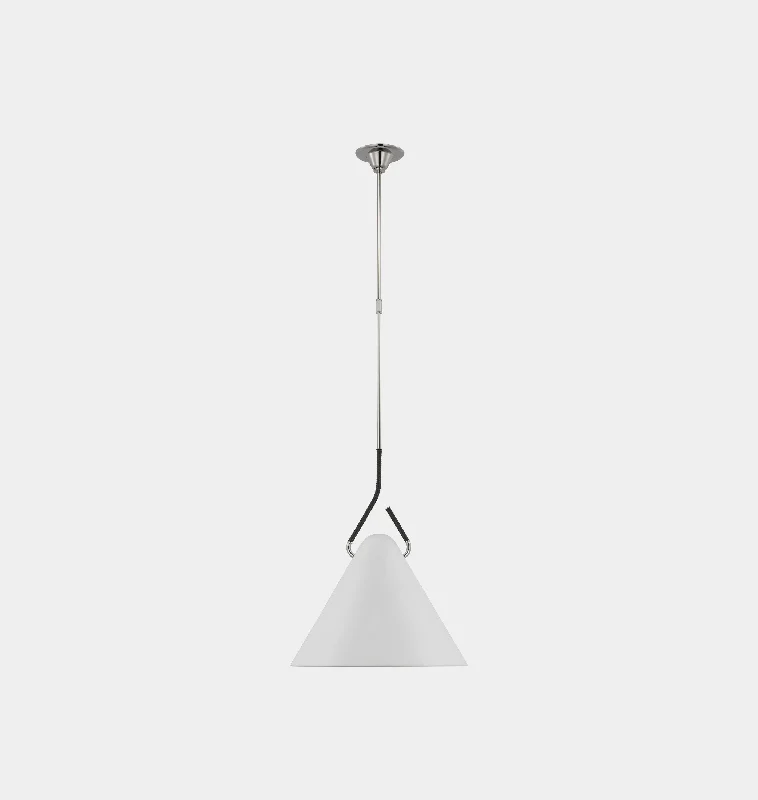 Polished Nickel / Black Rattan