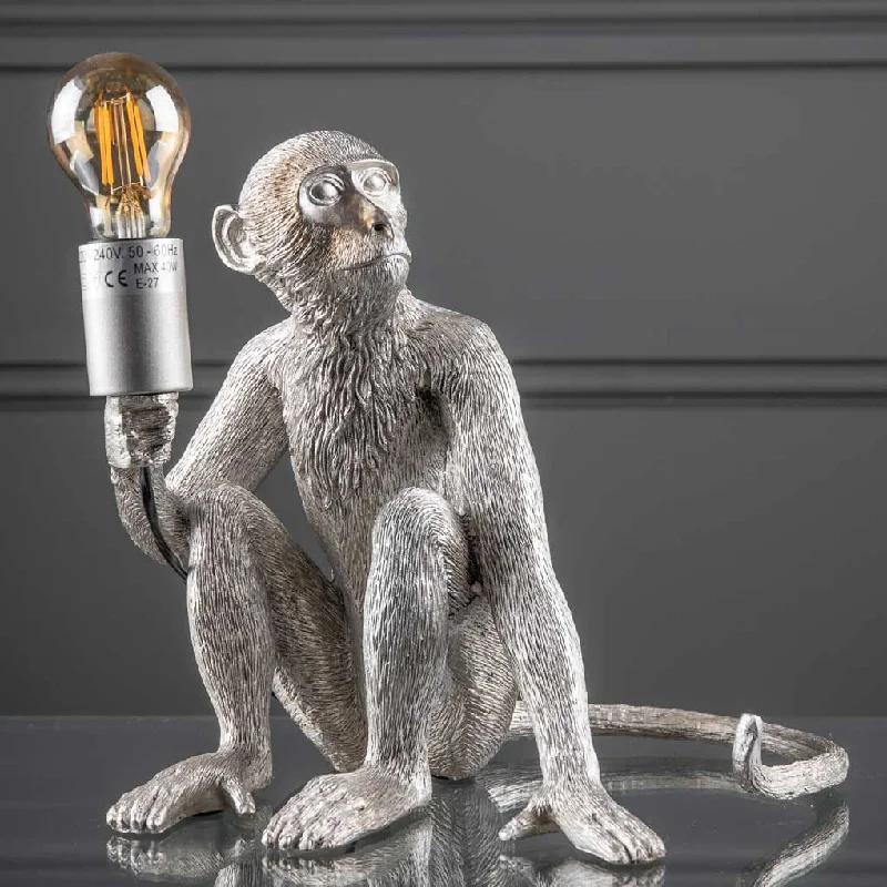 crystal table lamps with dazzling prisms for a glamorous effectLeipzig Monkey Silver Table Lamp crystal table lamps with dazzling prisms for a glamorous effectLeipzig Monkey Silver Table Lamp