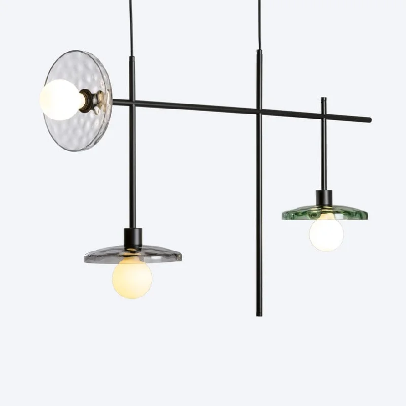 Contemporary Ceiling Lights with Unique, Abstract ShapesLEVIA A WITH MISSI GLASS