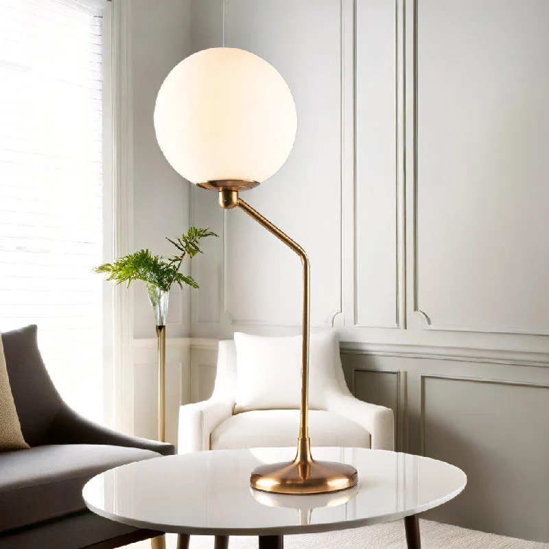 leather table lamps with a distressed texture for a rugged charmMarilyn Table Lamp in Aged Brass Metal w/ Frost Glass Shade leather table lamps with a distressed texture for a rugged charmMarilyn Table Lamp in Aged Brass Metal w/ Frost Glass Shade