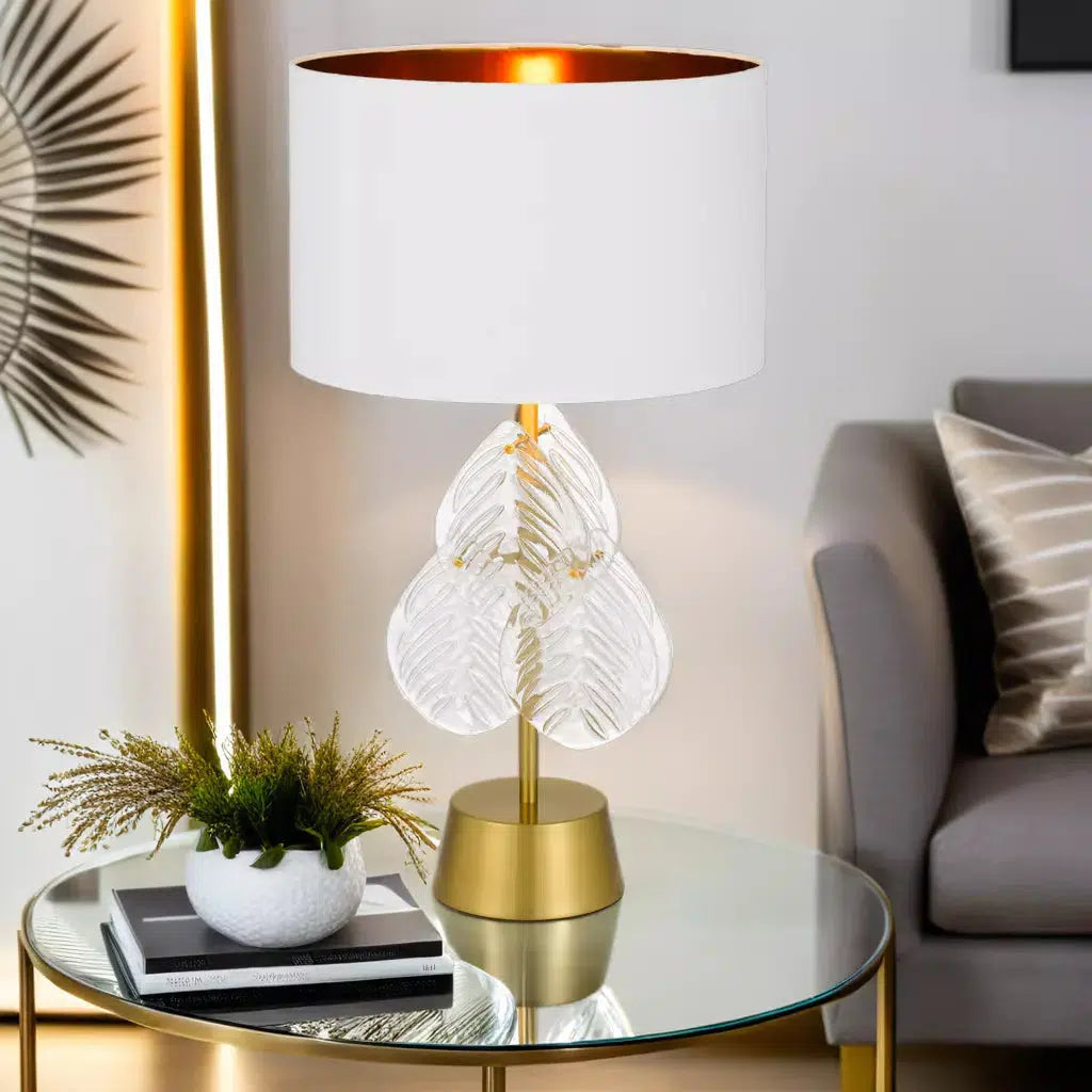 fabric table lamps with a linen shade for a relaxed and breathable lookMelania Table Lamp in Gold or Gold/White fabric table lamps with a linen shade for a relaxed and breathable lookMelania Table Lamp in Gold or Gold/White