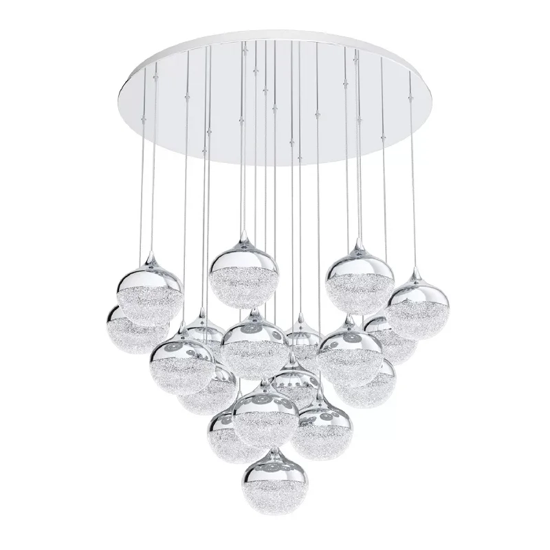 Mid - Century Modern Ceiling Lights with Simple, Sleek LinesMioglia LED Pendant Light 18Lt 3000k in Chrome and Granille White Mid - Century Modern Ceiling Lights with Simple, Sleek LinesMioglia LED Pendant Light 18Lt 3000k in Chrome and Granille White