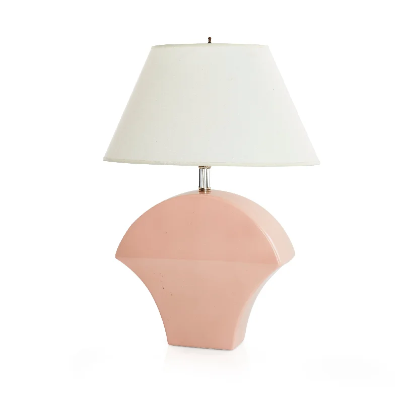 mid century modern table lamps with iconic designs for a stylish studyMuted Pink Ceramic Deco Table Lamp