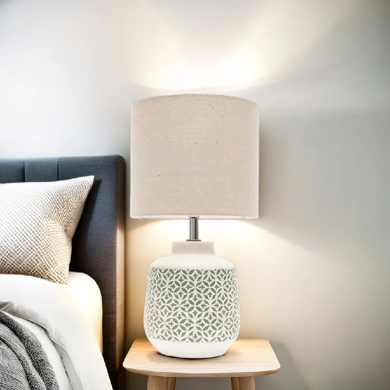 bohemian table lamps with colorful patterns for eclectic bedroomsNatalia Table Lamp Ceramic in Off White bohemian table lamps with colorful patterns for eclectic bedroomsNatalia Table Lamp Ceramic in Off White