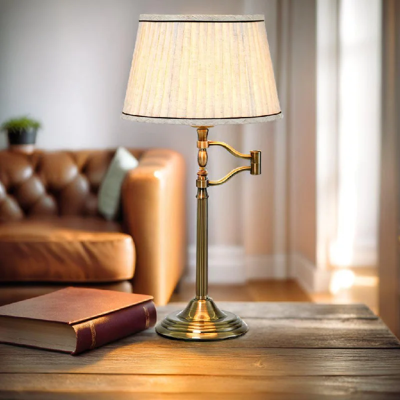 metal table lamps with a matte black finish for a sleek appearanceAaliyah Adjustable Brass Table Lamp - Cream Shade, 560mm High, PL0077 metal table lamps with a matte black finish for a sleek appearanceAaliyah Adjustable Brass Table Lamp - Cream Shade, 560mm High, PL0077