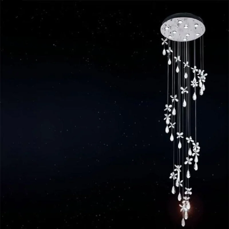 Contemporary Ceiling Lights with Unique, Abstract ShapesParadis Pendant Light 9Lt in Chrome and Clear Contemporary Ceiling Lights with Unique, Abstract ShapesParadis Pendant Light 9Lt in Chrome and Clear