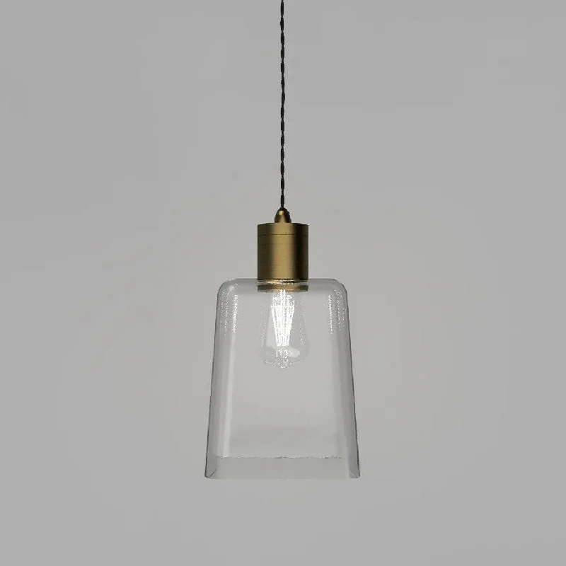 Mid - Century Modern Ceiling Lights with Simple, Sleek LinesParlour Glass Pendant Light in Iron or Old Brass with Square/Square Shade Mid - Century Modern Ceiling Lights with Simple, Sleek LinesParlour Glass Pendant Light in Iron or Old Brass with Square/Square Shade