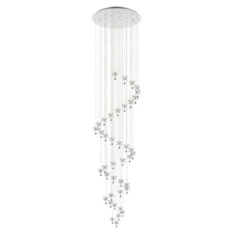 Crystal Ceiling Lights with High - Quality Swarovski CrystalsPianopoli 1 LED Pendant Light 40Lt 3000k in Chrome and Crystal Crystal Ceiling Lights with High - Quality Swarovski CrystalsPianopoli 1 LED Pendant Light 40Lt 3000k in Chrome and Crystal