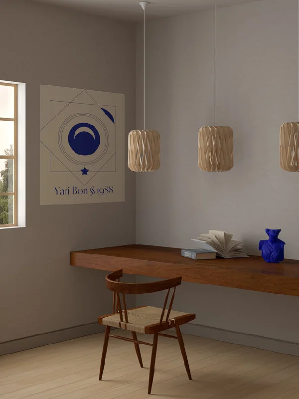 Bohemian Ceiling Lights with Beads, Tassels, and Colorful GlassPilke Signature 18 Pendant Birch