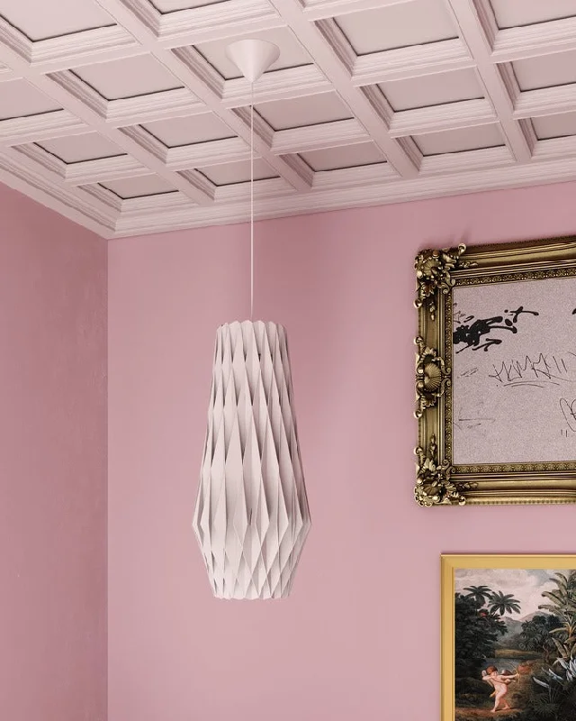 Indian - Themed Ceiling Lights with Intricate Filigree and Mirror WorkPilke Signature 30/70 Pendant White Indian - Themed Ceiling Lights with Intricate Filigree and Mirror WorkPilke Signature 30/70 Pendant White