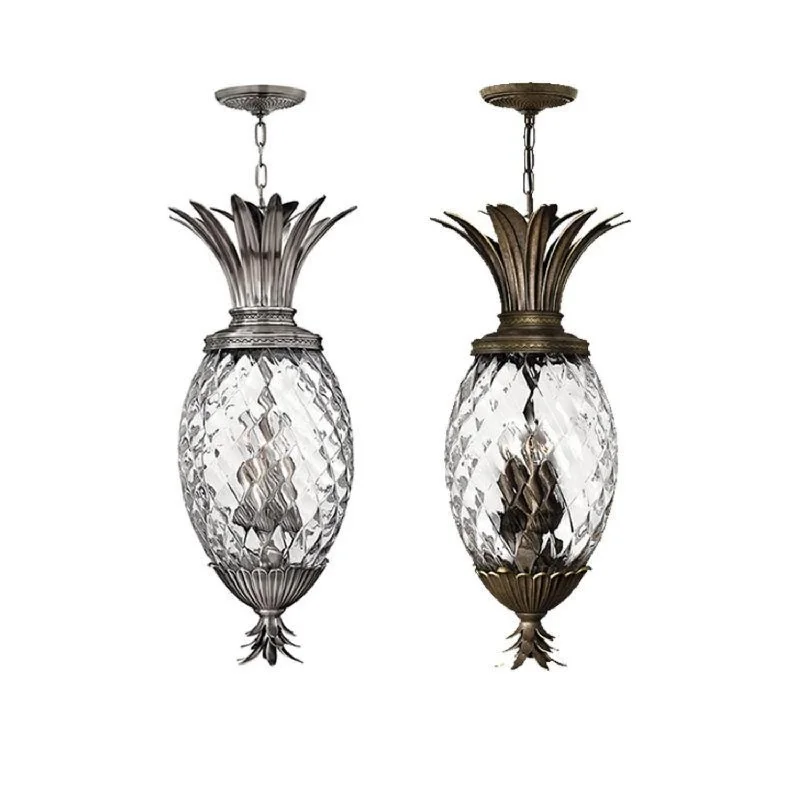 Scandinavian Style Ceiling Lights with Light Wood AccentsPlantation 4Lt Pentant Light E14 in Polished Antique Nickel and Pearl Bronze Elstead Lighting - ELS.HK-PLANT4-P