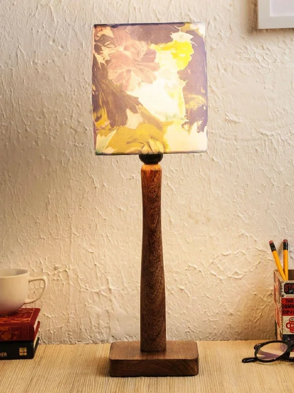 ceramic table lamps with hand painted designs for an artistic touchPurple Flowers Wooden Lamp ceramic table lamps with hand painted designs for an artistic touchPurple Flowers Wooden Lamp