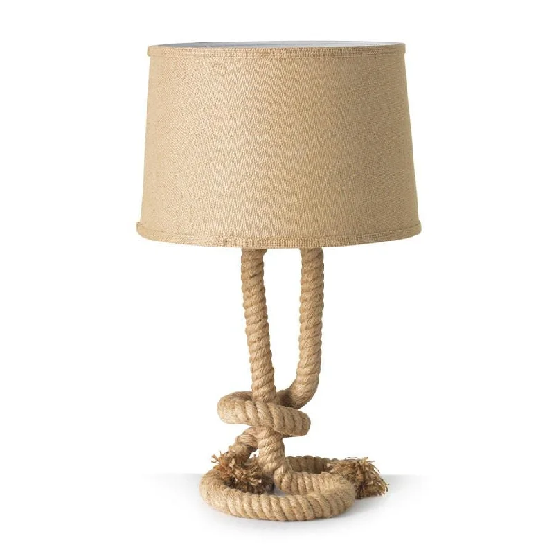 rustic farmhouse table lamps for cozy kitchensSea Rope Twist Table Lamp