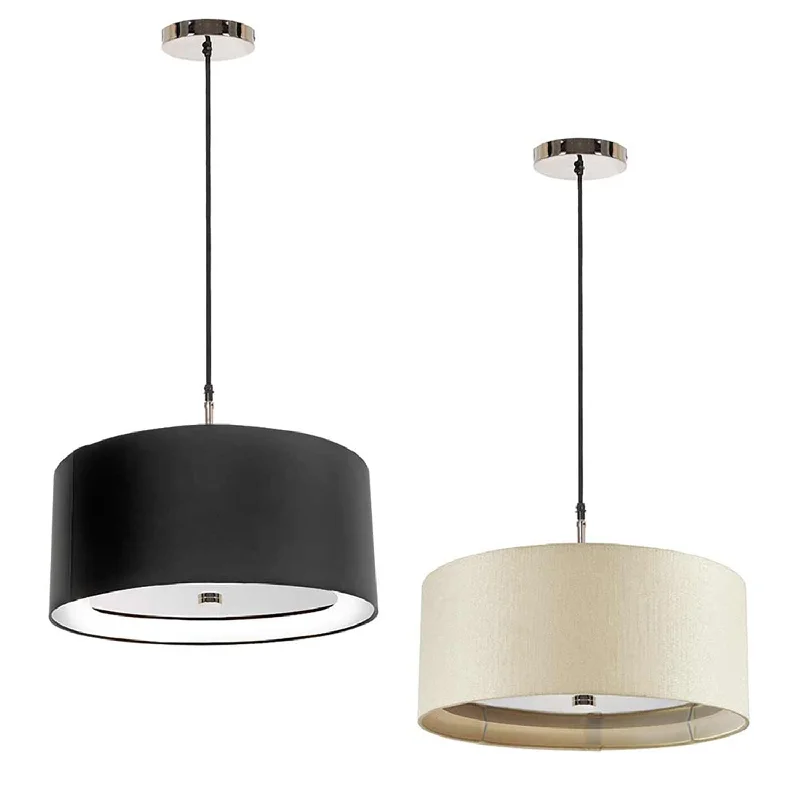 Japanese - Inspired Ceiling Lights with Shoji - Screen - like DiffusersSienna 3Lt Pendant Light in Black or Cream Japanese - Inspired Ceiling Lights with Shoji - Screen - like DiffusersSienna 3Lt Pendant Light in Black or Cream