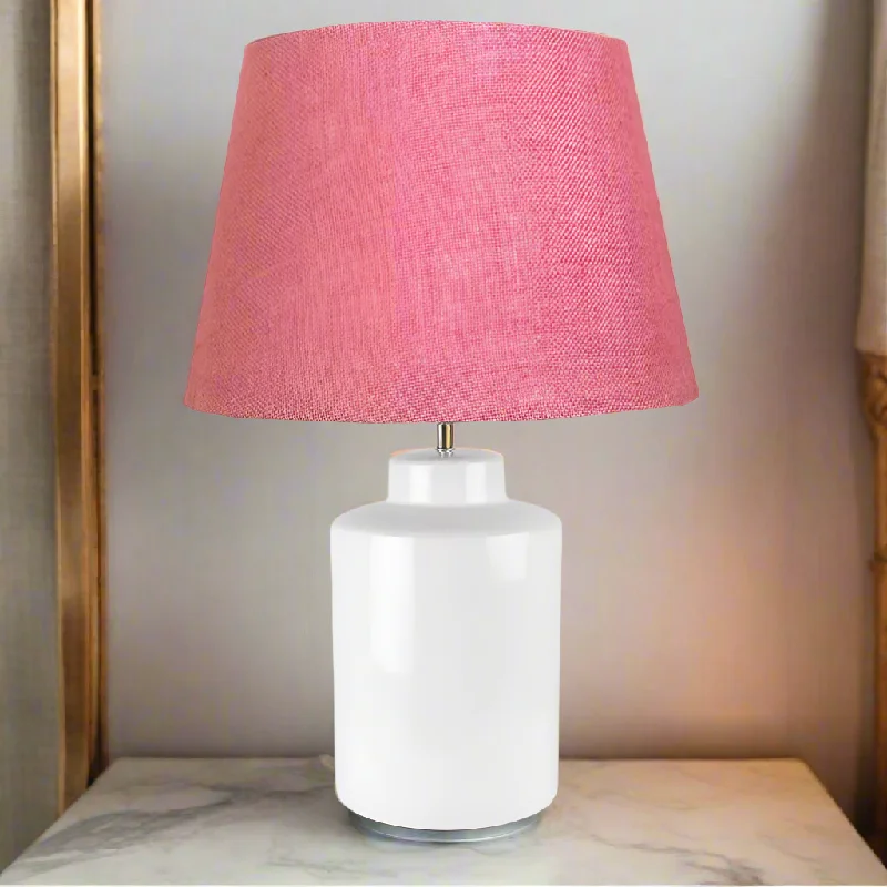 leather table lamps with a distressed texture for a rugged charmSmall White Ceramic Table Lamp with Pink Linen Shade 42 cm leather table lamps with a distressed texture for a rugged charmSmall White Ceramic Table Lamp with Pink Linen Shade 42 cm
