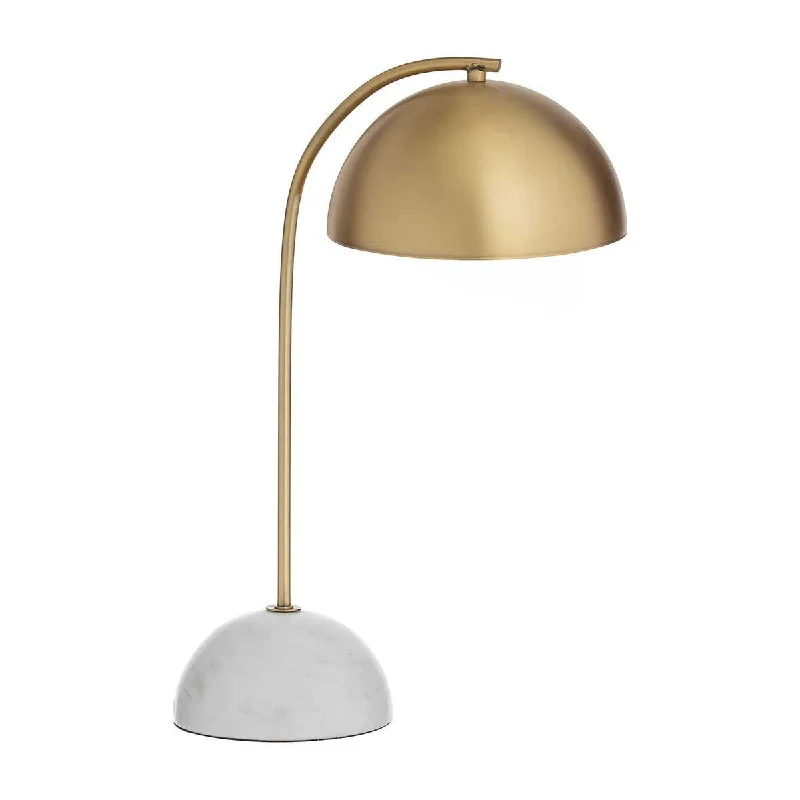 rustic farmhouse table lamps for cozy kitchensAtticus Table Lamp (Brass, White)