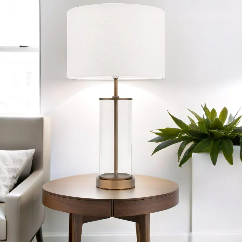 metal table lamps with a matte black finish for a sleek appearanceClassic Brass Table Lamp with Clear Glass and White Shade metal table lamps with a matte black finish for a sleek appearanceClassic Brass Table Lamp with Clear Glass and White Shade