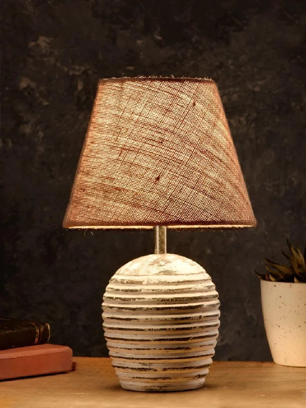 industrial style table lamps with exposed bulbs for loft apartmentsStriped Wooden White Lamp with Brown Jute Shade industrial style table lamps with exposed bulbs for loft apartmentsStriped Wooden White Lamp with Brown Jute Shade
