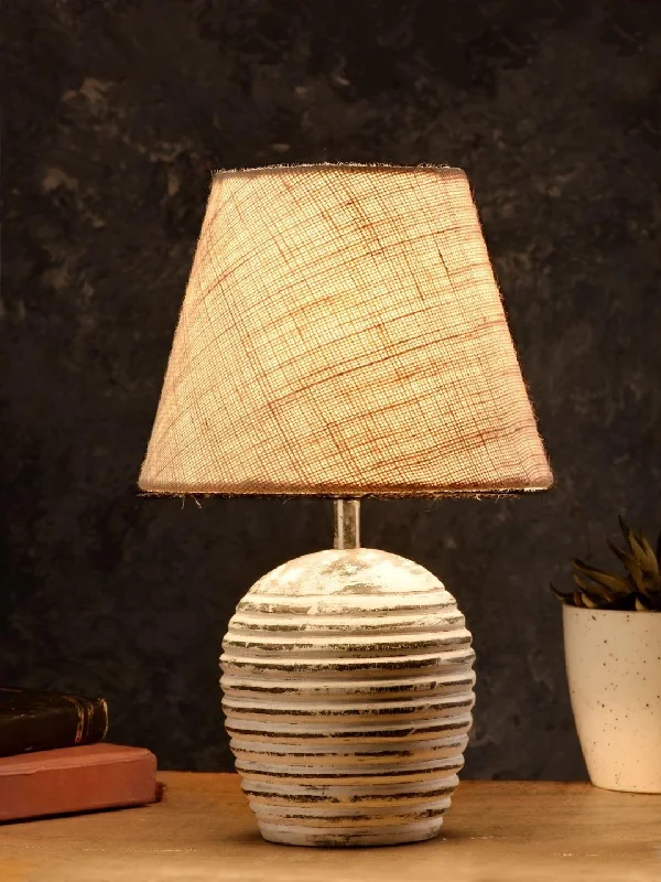 glass table lamps with a frosted surface for soft light diffusionStriped Wooden White Lamp with White Jute Shade glass table lamps with a frosted surface for soft light diffusionStriped Wooden White Lamp with White Jute Shade