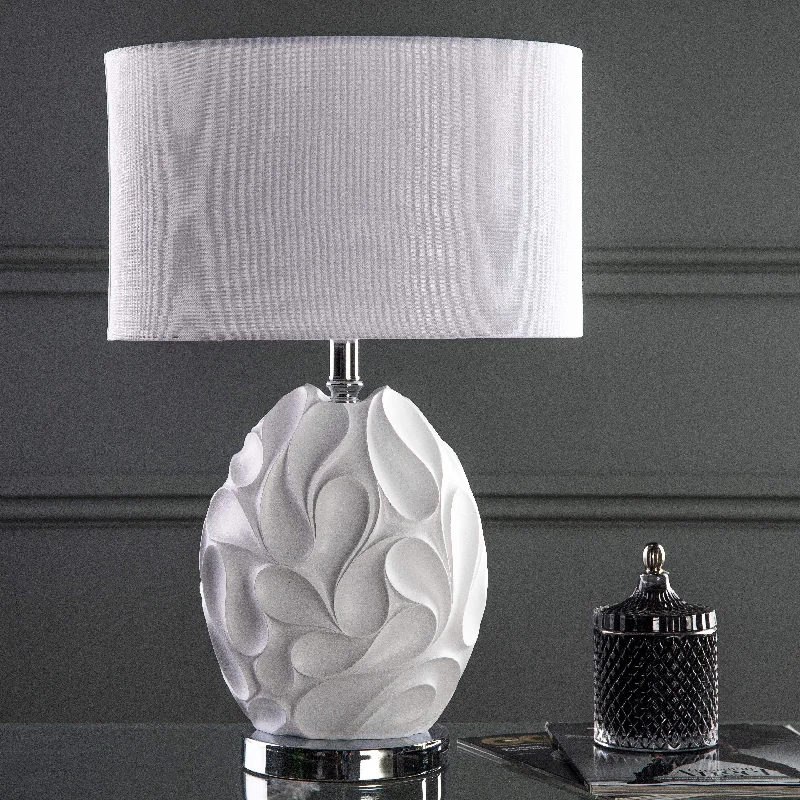 gothic style table lamps with dark finishes for a mysterious lookTeruel Table Lamp White Oval Complete With Shade gothic style table lamps with dark finishes for a mysterious lookTeruel Table Lamp White Oval Complete With Shade