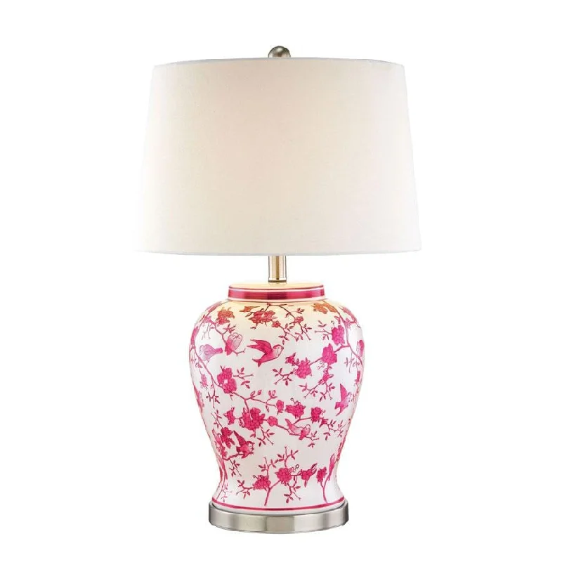 bohemian table lamps with colorful patterns for eclectic bedroomsTessa Pink and White Bird Table Lamp bohemian table lamps with colorful patterns for eclectic bedroomsTessa Pink and White Bird Table Lamp