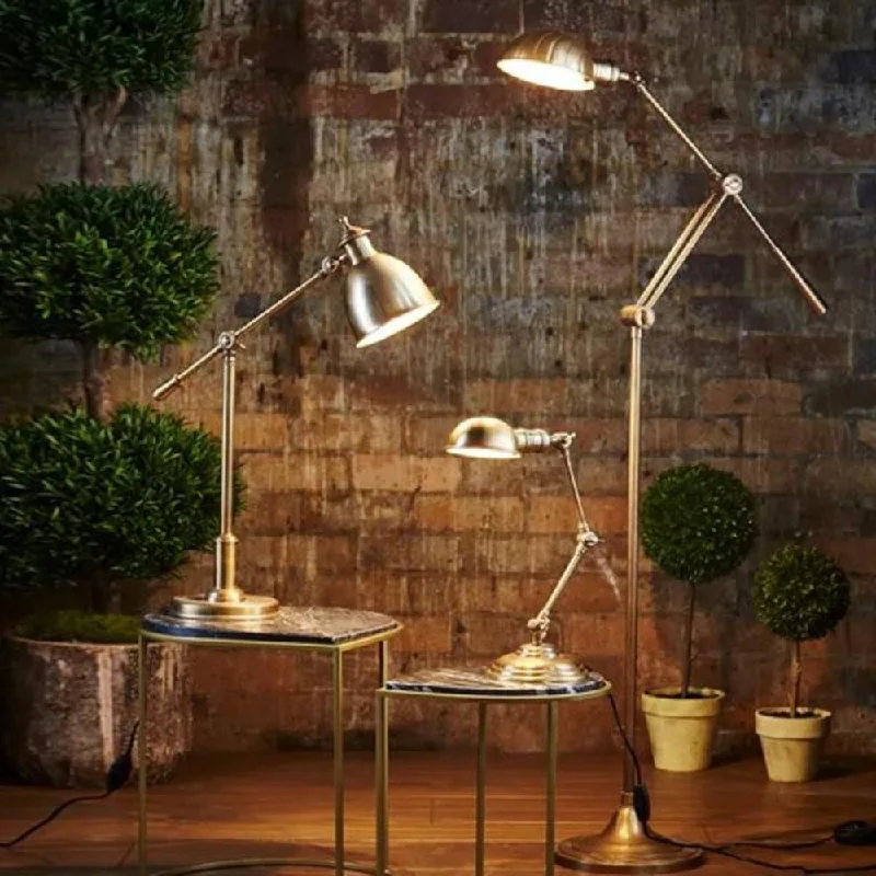 modern minimalist table lamps for contemporary living roomsVermont Desk Lamp in Antique Brass, Antique Silver, Bronze or Black