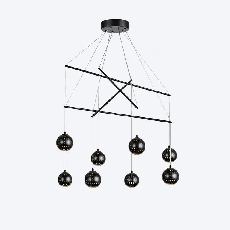 Contemporary Ceiling Lights with Unique, Abstract ShapesZORO MULTI 8 LED WITH YOSH SHADE PENDANT DIMMABLE Contemporary Ceiling Lights with Unique, Abstract ShapesZORO MULTI 8 LED WITH YOSH SHADE PENDANT DIMMABLE